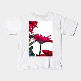 Red Chrysanthemum Flowers Kids T-Shirt